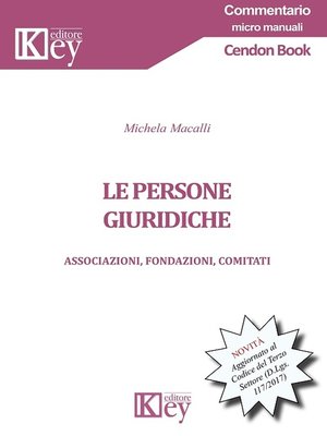 cover image of Le persone giuridiche